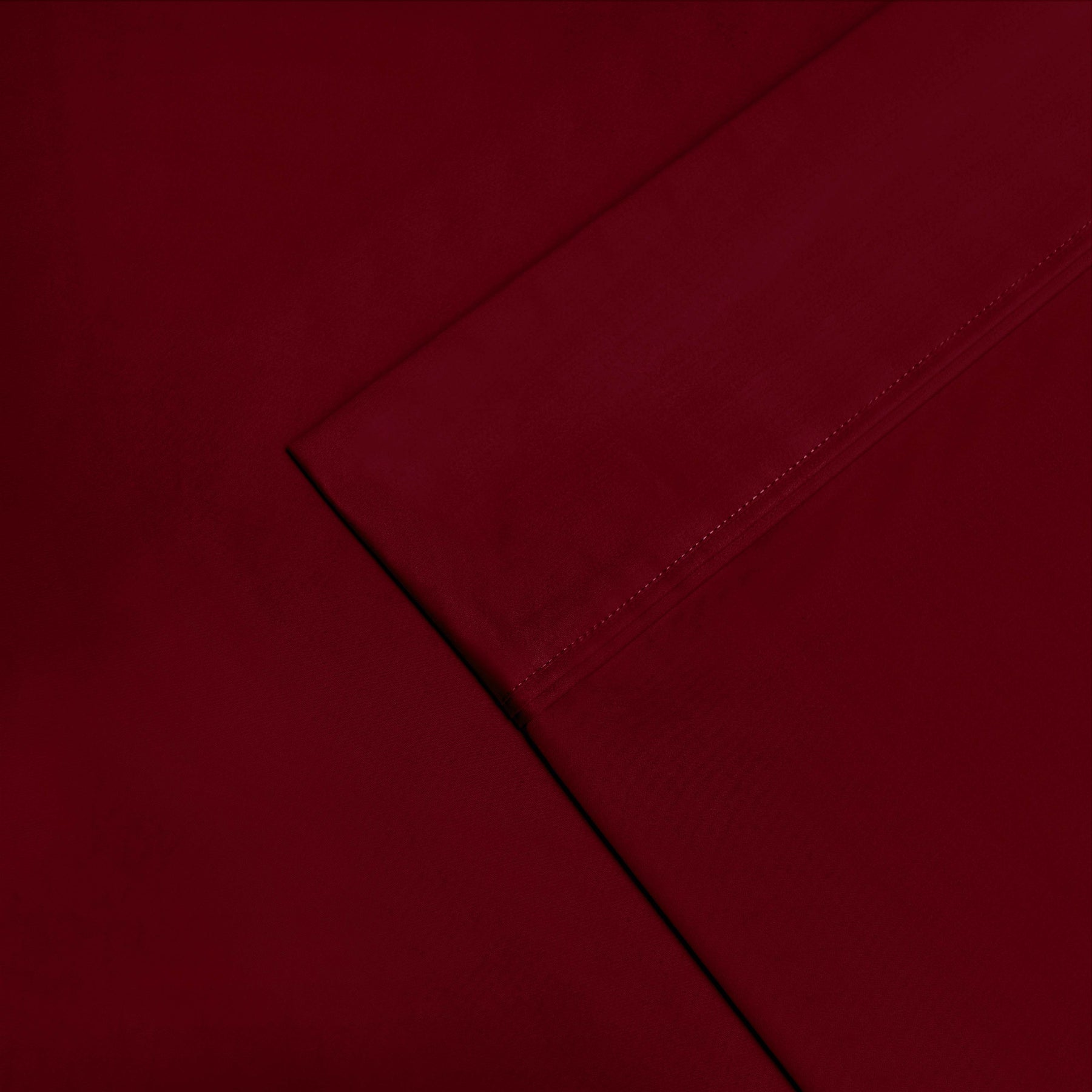 Egyptian Cotton 1200 Thread Count Eco-Friendly Solid Sheet Set - Burgundy
