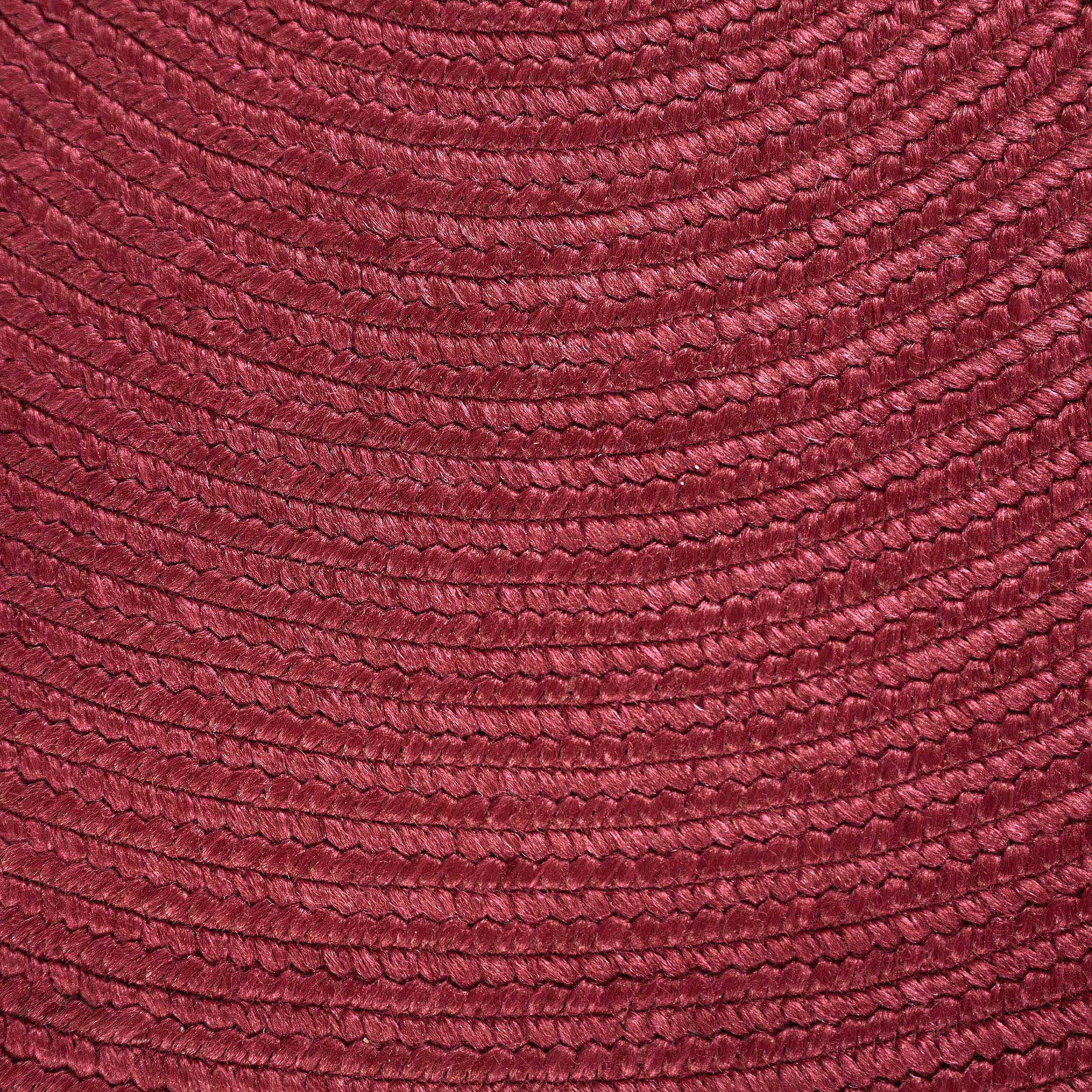 Classic Braided Weave Oval Area Rug Indoor Outdoor Rugs - Burgundy