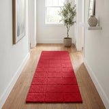 Checkered Cotton Washable Non-Slip Bath Rugs or Runner