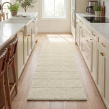Checkered Cotton Washable Non-Slip Bath Rugs or Runner