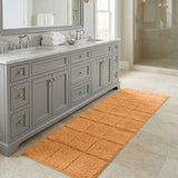Checkered Cotton Washable Non-Slip Bath Rugs or Runner
