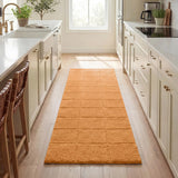 Checkered Cotton Washable Non-Slip Bath Rugs or Runner
