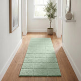 Checkered Cotton Washable Non-Slip Bath Rugs or Runner