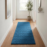 Checkered Cotton Washable Non-Slip Bath Rugs or Runner