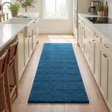 Checkered Cotton Washable Non-Slip Bath Rugs or Runner