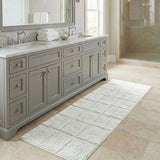 Checkered Cotton Washable Non-Slip Bath Rugs or Runner