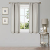 Solid Room Darkening Rod Pocket Blackout Curtain Panels, Set of 2