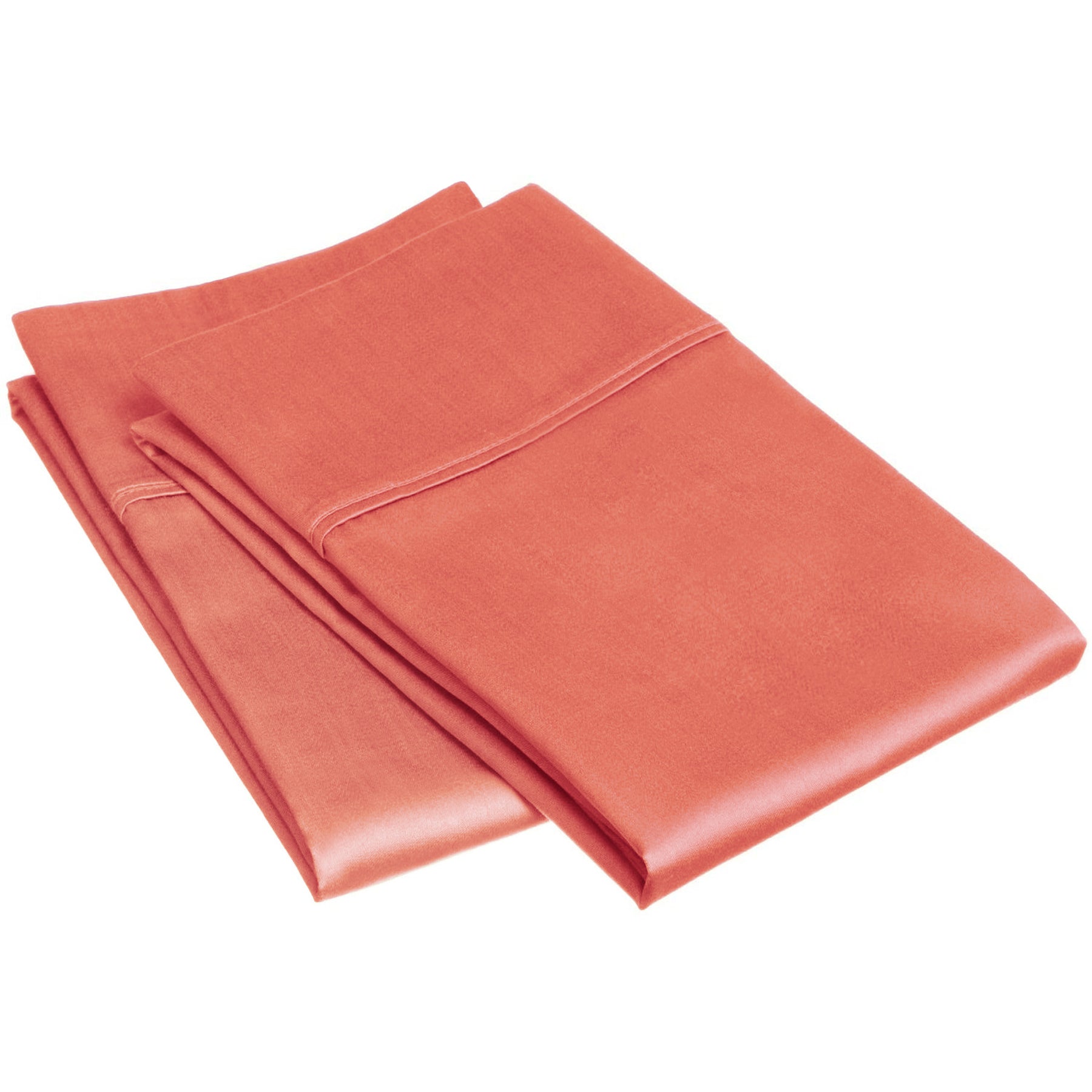 Superior Egyptian Cotton 300 Thread Count Solid Pillowcase Set - Coral