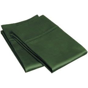 Superior Egyptian Cotton 300 Thread Count Solid Pillowcase Set - Hunter Green