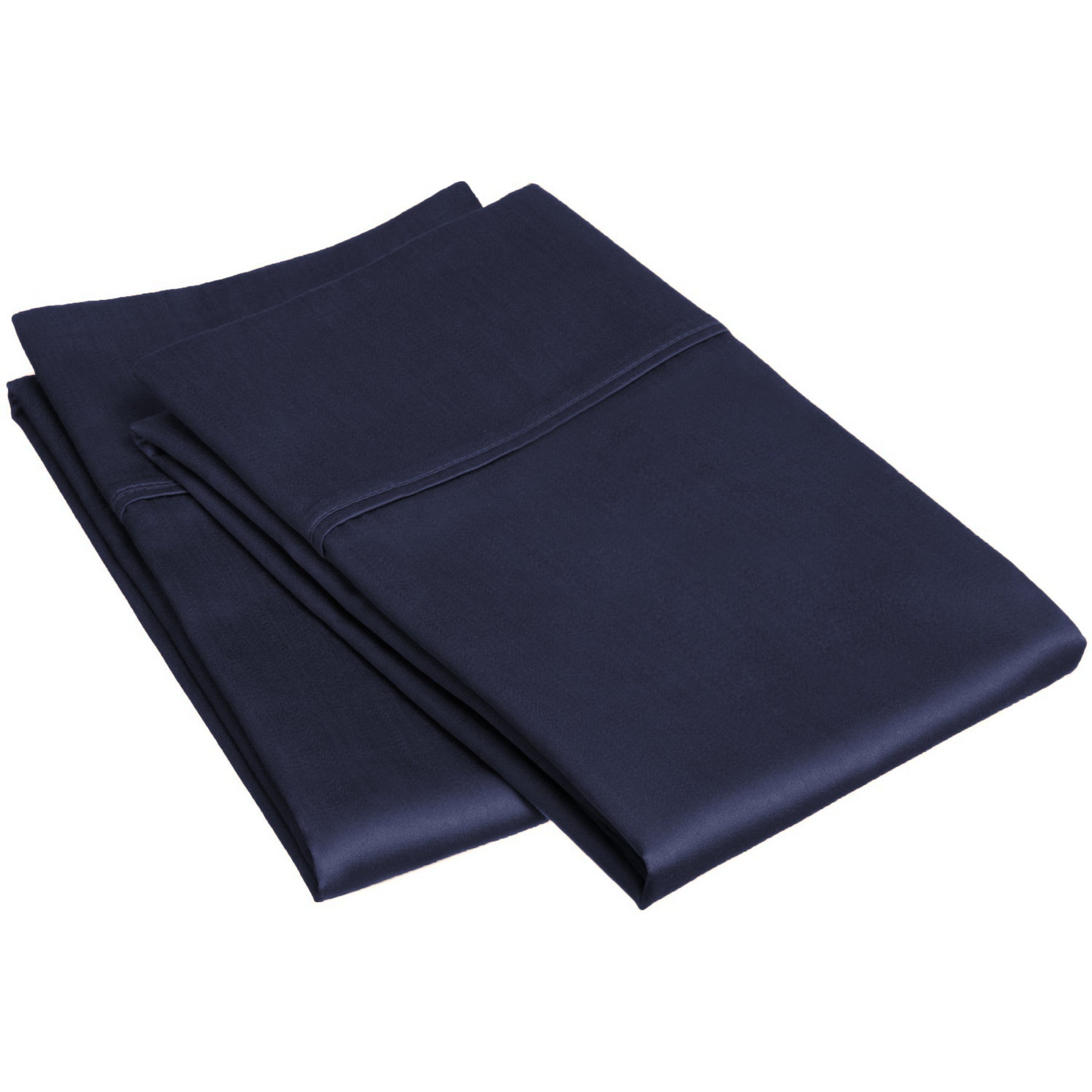 Superior Egyptian Cotton 300 Thread Count Solid Pillowcase Set - Navy blue