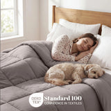 Brushed Microfiber Down Alternative Comforter Medium Weight Solid
