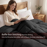 Brushed Microfiber Down Alternative Comforter Medium Weight Solid