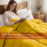 Brushed Microfiber Down Alternative Comforter Medium Weight Solid