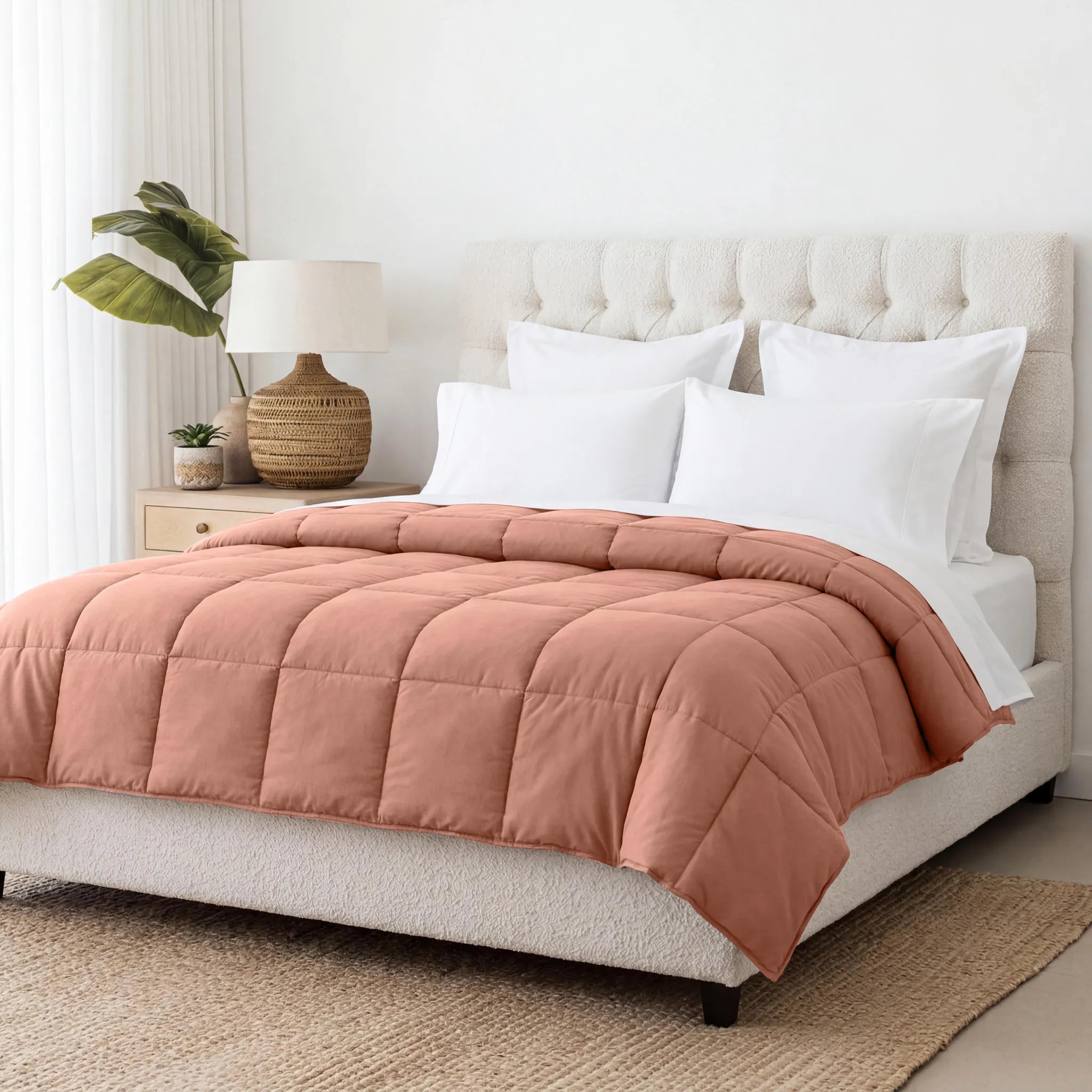 Brushed Microfiber Down Alternative Comforter Medium Weight Solid