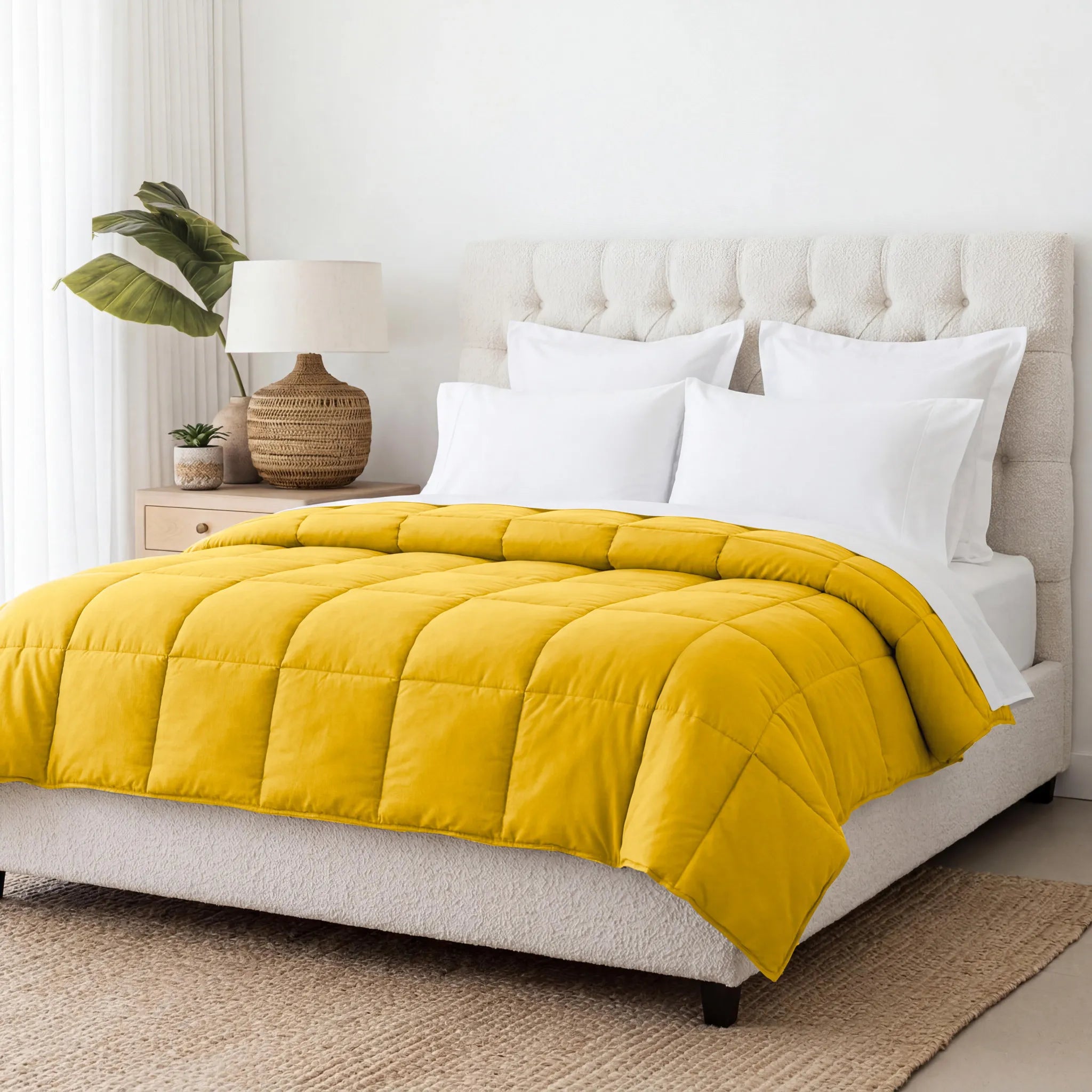Brushed Microfiber Down Alternative Comforter Medium Weight Solid