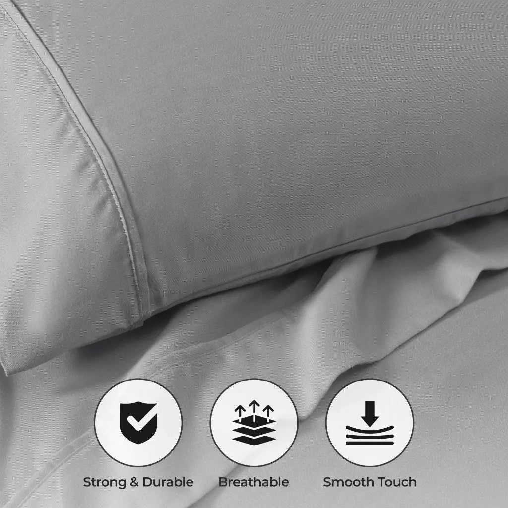 Cotton Blend 800 Thread Count Solid Pillowcase Set of 2 - Pillowcases by Superior Brand
