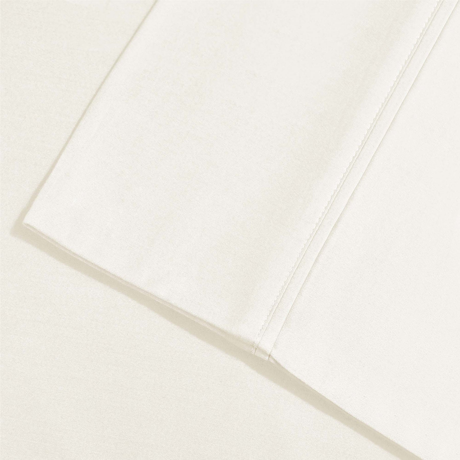 Superior Solid Deep Pocket Cotton Blend Bed Sheet Set - Ivory
