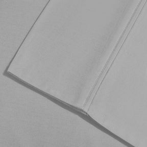 Superior Solid Deep Pocket Cotton Blend Bed Sheet Set - Light Grey