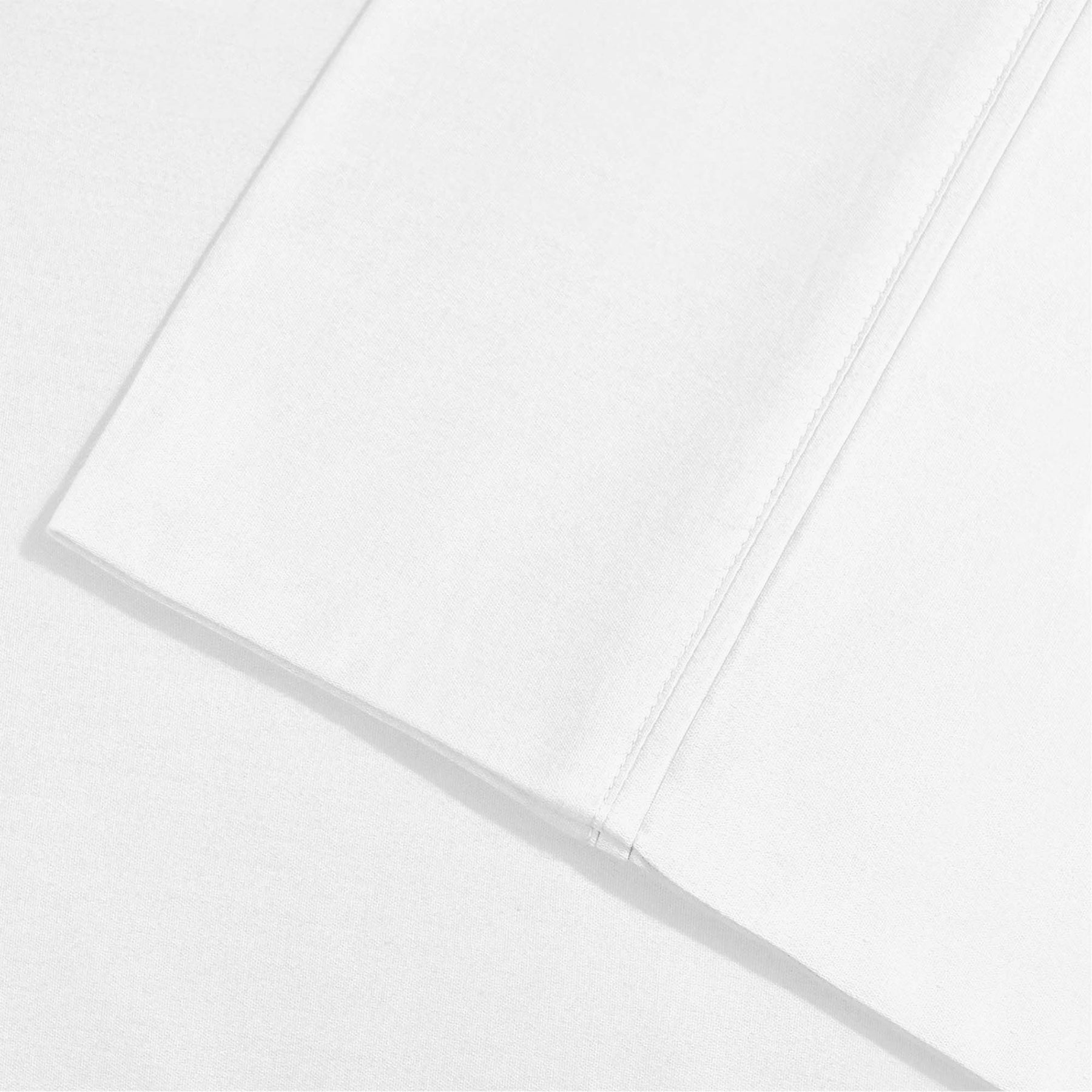 Superior Solid Deep Pocket Cotton Blend Bed Sheet Set - White
