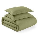 Cotton Blend 1200 Thread Count Solid Duvet Cover Set
