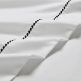 600 Thread Count Cotton Blend Bed Sheet Set - Imperia Embroidered Hem