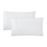 600 Thread Count Cotton Blend Pillowcases, Imperia Embroidered Hem, Set of 2