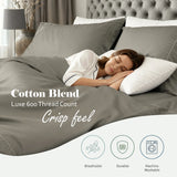 600 Thread Count Cotton Blend Bed Sheet Set - Imperia Embroidered Hem