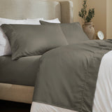 600 Thread Count Cotton Blend Bed Sheet Set - Imperia Embroidered Hem