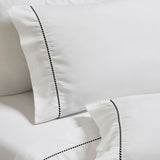 600 Thread Count Cotton Blend Pillowcases, Imperia Embroidered Hem, Set of 2