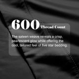 600 Thread Count Cotton Blend Pillowcases, Pandora Embroidered Hem, Set of 2