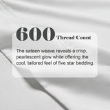 600 Thread Count Cotton Blend Pillowcases, Pandora Embroidered Hem, Set of 2