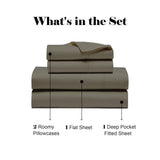 600 Thread Count Cotton Blend Deep Pocket Bed Sheet Set, Pandora Embroidered Hem