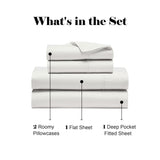 600 Thread Count Cotton Blend Deep Pocket Bed Sheet Set, Pandora Embroidered Hem