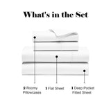 600 Thread Count Cotton Blend Deep Pocket Bed Sheet Set, Pandora Embroidered Hem