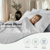 600 Thread Count Cotton Blend Deep Pocket Bed Sheet Set, Pandora Embroidered Hem