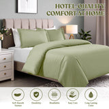 Cotton Blend 600 Thread Count Solid Duvet Cover Set