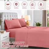 600 Thread Count Cotton Blend Bed Sheet Set Solid Deep Pocket