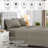 600 Thread Count Cotton Blend Bed Sheet Set Solid Deep Pocket