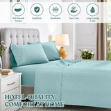 600 Thread Count Cotton Blend Bed Sheet Set Solid Deep Pocket