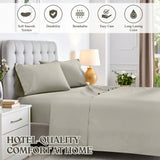 600 Thread Count Cotton Blend Bed Sheet Set Solid Deep Pocket