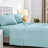 600 Thread Count Cotton Blend Bed Sheet Set Solid Deep Pocket