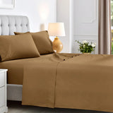 600 Thread Count Cotton Blend Bed Sheet Set Solid Deep Pocket