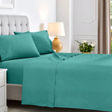 600 Thread Count Cotton Blend Bed Sheet Set Solid Deep Pocket