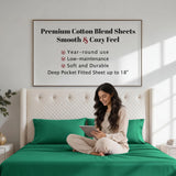 800 Thread Count Cotton Sheet Set Deep Pocket