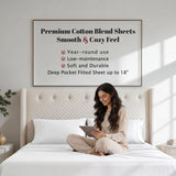 800 Thread Count Cotton Sheet Set Deep Pocket