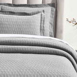 Lightweight Cotton Matelassé Bedspread Set Calvert Diamond Lattice Jacquard (3-Piece)