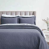 Lightweight Cotton Matelassé Bedspread Set Calvert Diamond Lattice Jacquard (3-Piece)