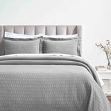 Lightweight Cotton Matelassé Bedspread Set Calvert Diamond Lattice Jacquard (3-Piece)