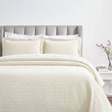 Lightweight Cotton Matelassé Bedspread Set Calvert Diamond Lattice Jacquard (3-Piece)