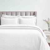 Lightweight Cotton Matelassé Bedspread Set Calvert Diamond Lattice Jacquard (3-Piece)